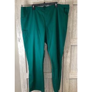 Dickies Women Green Pull on Drawstring Scrub Pants Side PocketSize 2XL